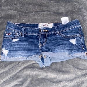 low rise jean shorts